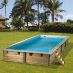 Piscine semi-enterre 