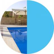 Liner piscine 75/100me Bleu France / Bleu Adriatique