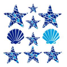 D�coration auto-collante �toiles et coquillages