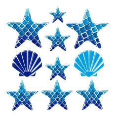 D�coration auto-collante �toiles et coquillages