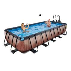 Piscine tubulaire rectangulaire WOOD 540x250