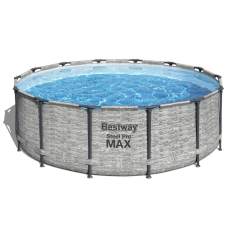 Piscine Bestway Steel pro Max pierre grise : 427 x 122 cm