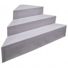 Escalier d'anagle piscine acrylique sur liner