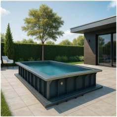 Piscine container en kit en acier galvanis