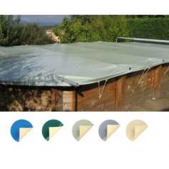 Cubierta de seguridad con barras para piscina madera SUNBAY