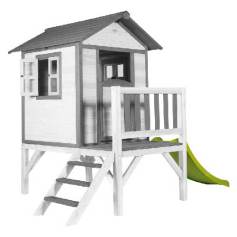 Cabane pour enfant Lodge XL Grise Blanche  - Sunny