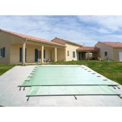 Bche  barres SECU CLASSIC gris clair de 3.50 x 9.50 m ( piscine de 3.00 x 9.00 m)