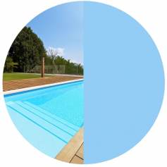 Liner piscine 75/100me bleu clair