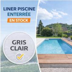Liner piscine Bloc Distripool : gris clair 