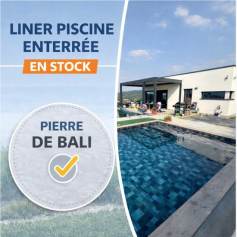 Liner piscine Bloc Distripool : Pierre de bali
