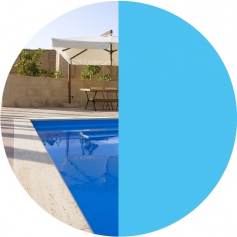 Liner piscine 75/100me Bleu France / Bleu Adriatique