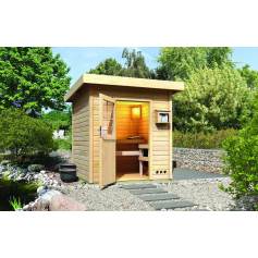 Sauna exterior de techo plano Raw Torge