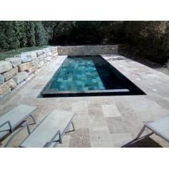 Borde piscina en travertin 1 opcin BIEGE MIX