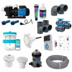 Kit filtration pour spa + doseur produit + Pi�ces � sceller + plomberie