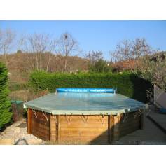 Bche d'hiver Securitis Hors Sol piscine bois