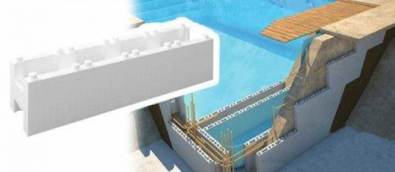 Guía de piscina de bloques de poliestireno