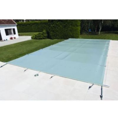 Bâche à barres EXCEL + gris clair de 3.50 x 7.25 m ( piscine de 3.00 x 6.75 m).