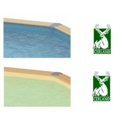 Liner piscine bois Cerland octo 440 _ h 133 cm ( Bleu adriatique) 