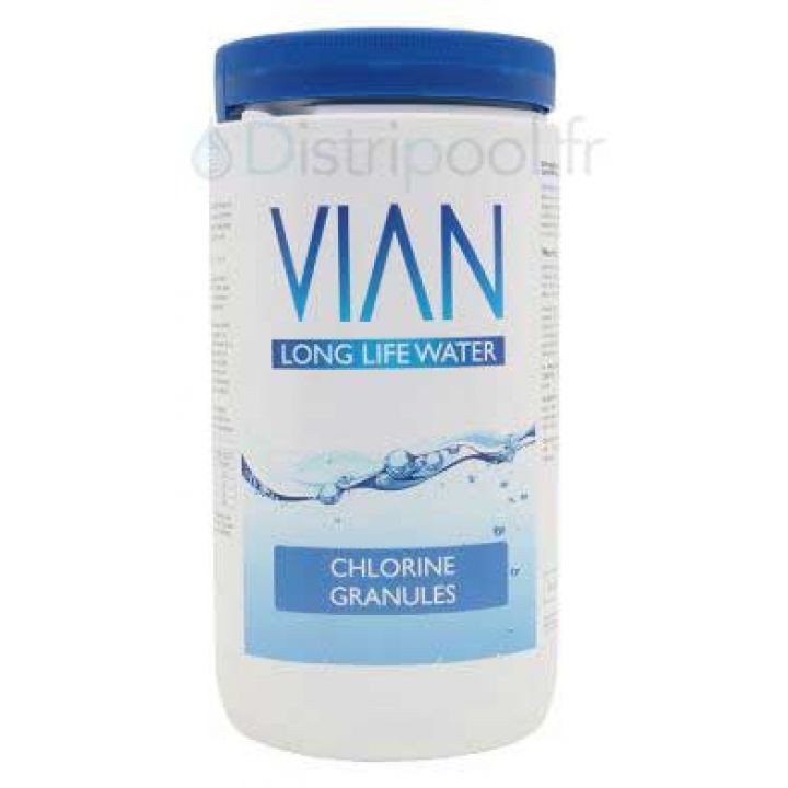 Produit spa : Granulés de Chlore VIAN 1kg - Distripool - Vian