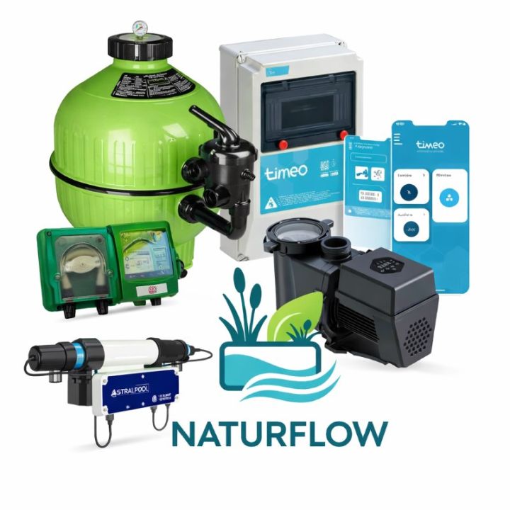 Kt Filtration + traitement pour piscine naturelle de 55 m3  - Distripool