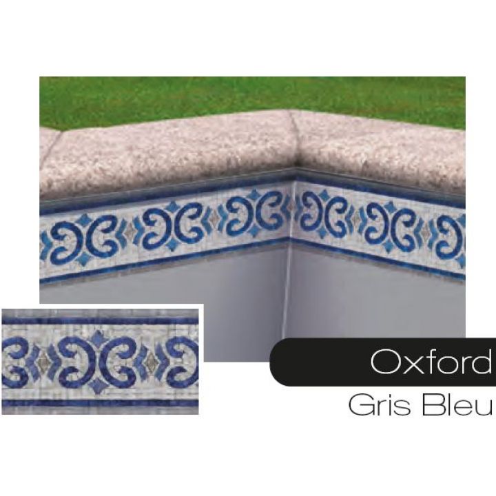 Frise oxford gris bleu
