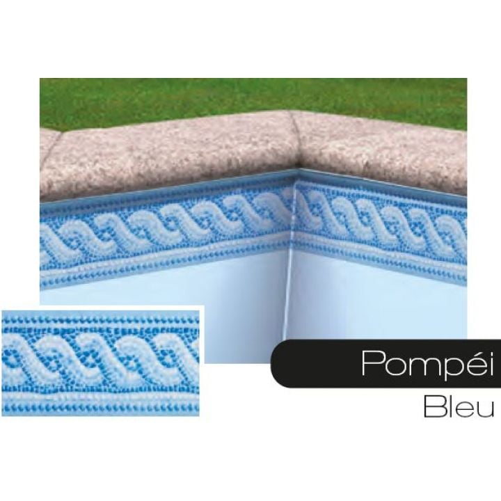 Frise pour liner piscine Pompei bleu - Distripool