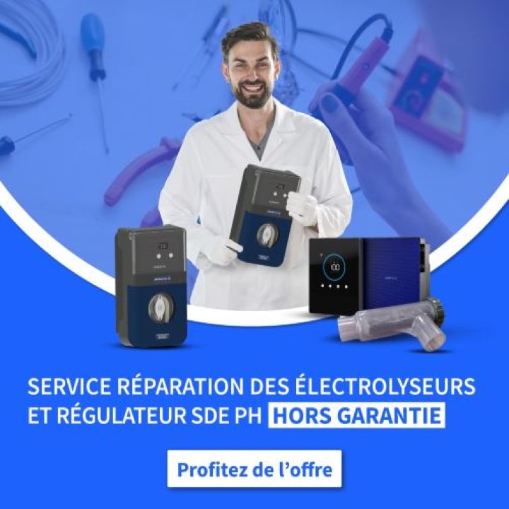 Service de réparation des électrolyseurs et régulateurs PH en FRANCE - Distripool