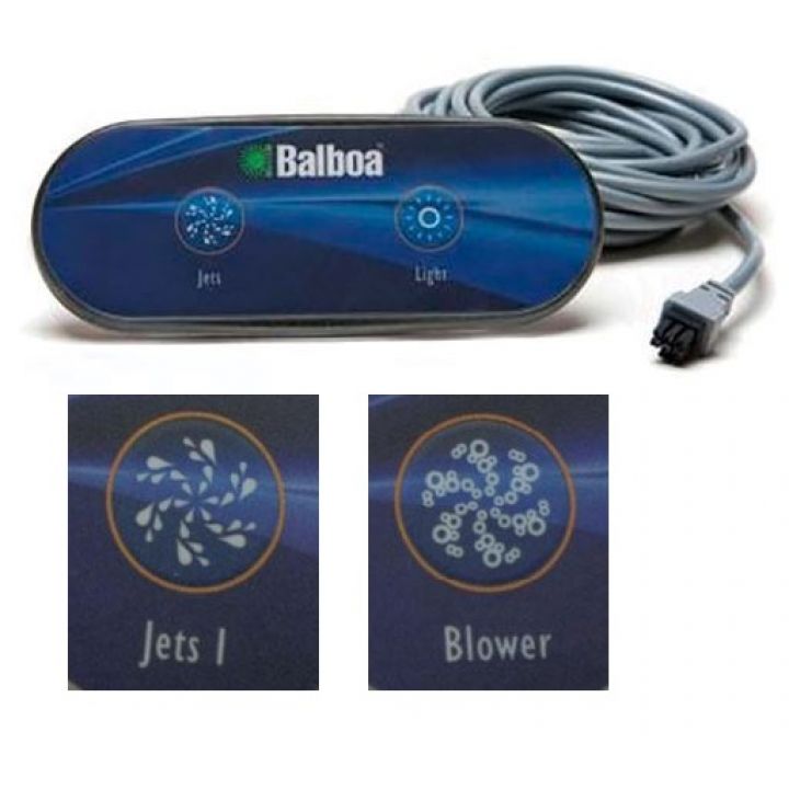 Clavier de commande auxiliaire Balboa AX20 (Jets1 et Blower) - Distripool