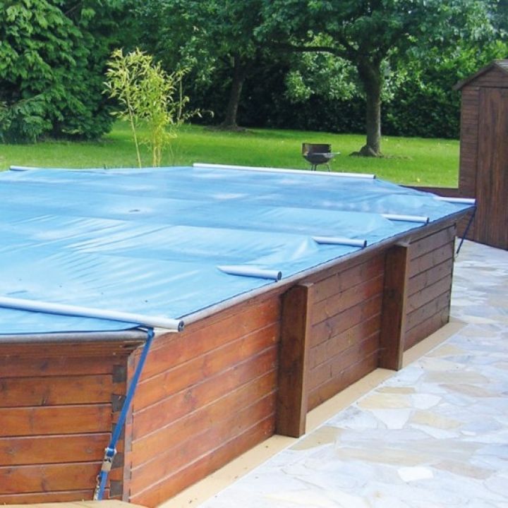 B&acirc;che &agrave; barres piscine bois Woody LITE sur mesure - Distripool - APF Pool Design