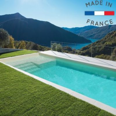 Piscina con playa de caucho