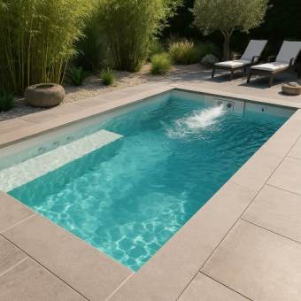 Piscina en Kit Construcción Tradicional HORMIGÓN Balneo y NCC