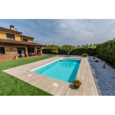 Piscine coque + esc Banquette Graf TOSSA