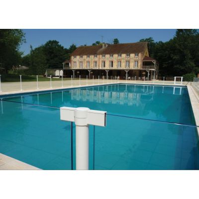 Cloture piscine transparente Swim Park SP03 en verre 8 mm