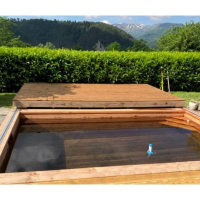 Terrasse mobile piscine : Plateau largueur