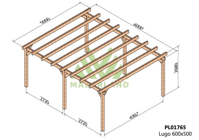 carport LUGO dimensions