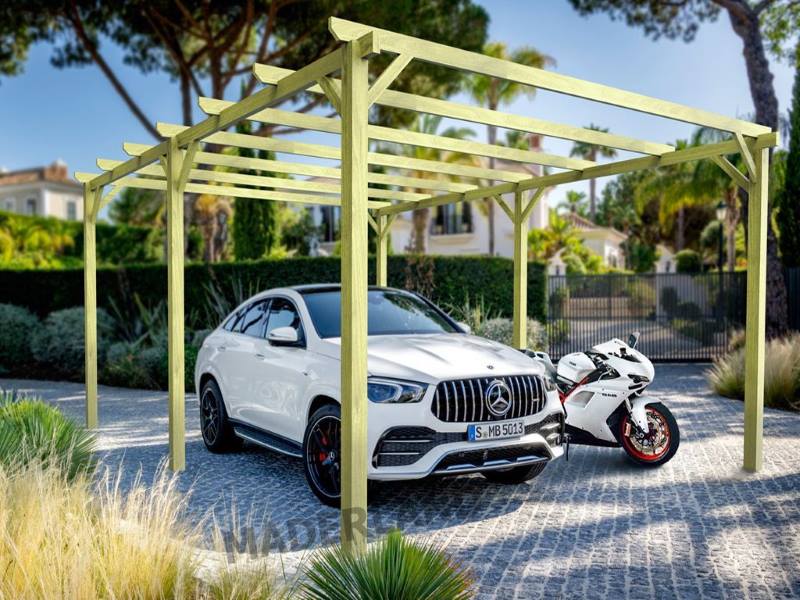 carport voiture en bois LUGO photo