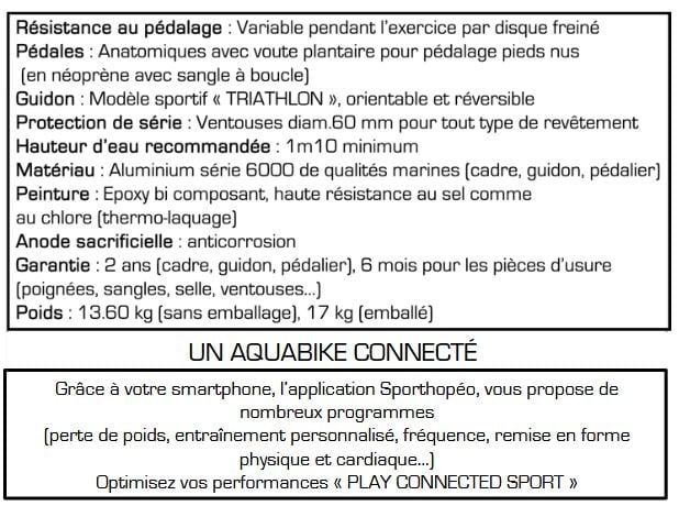 fiche technique velo aqualibe V4