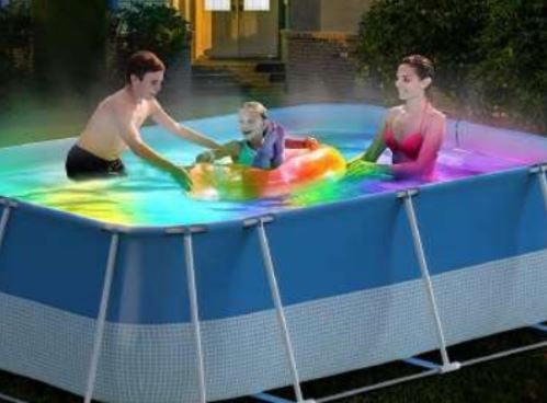 photo projecteur piscine hors sol RGB connectee 2
