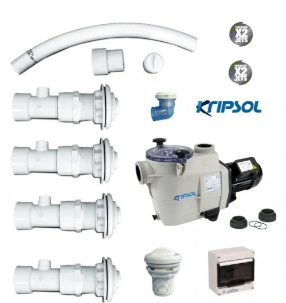 kit balneo 4 jets massant piscine 