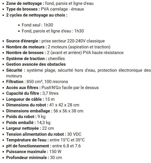 Fiche technique piscine 1