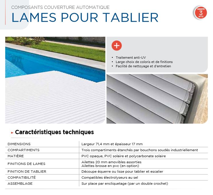 lames volets APF POOL DESIGN